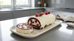 Nepečená roláda s malinami: krémová, svěží a hotová bez trouby