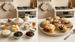 Vláčné kynuté koláčky jako od babičky: těsto s máslem a rumem, které drží tvar