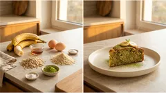 Banánový matcha dort z ovesných vloček: vláčný dezert bez mouky