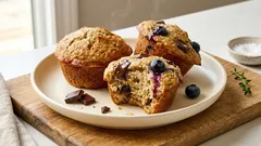 Bezlepkové banánové muffiny z ovesných vloček: vláčné a přirozeně sladké