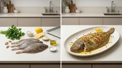 Mořský jazyk z trouby za 15 minut: s citronem, česnekem a petrželí