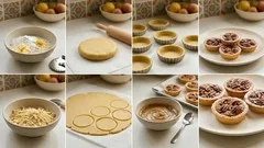 Křehké linecké košíčky s ořechovou náplní a marmeládou – sváteční cukroví