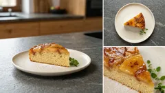 Obrácený jablečný koláč se skořicí: šťavnatá jablečná vrstva navrchu