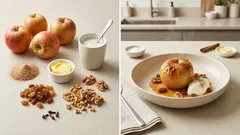 Pečená jablka se skořicí, ořechy a rozinkami: voňavý dezert z trouby