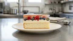 Piškotové řezy s ovocem a vanilkovým krémem pod želé – krásně drží tvar