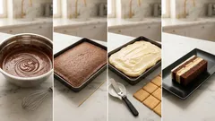 Karamelová buchta s BeBe sušenkami: vrstvený moučník, který se krájí jedna radost