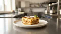 Mřížkový jablečný koláč s vanilkovým pudinkem: vláčný a krásně voňavý